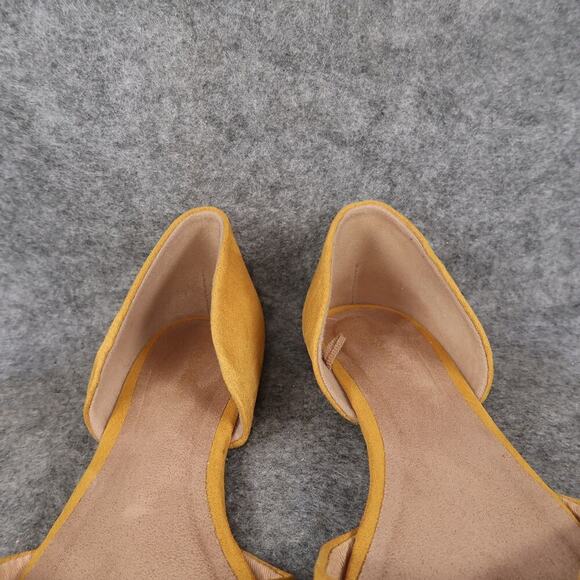 Old Navy Shoes Womens 8 Flats Slip On Skimmer D'Orsay Casual Yellow Almond Toe - Picture 3 of 11